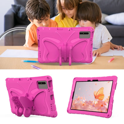 For Lenovo Tab M11 / Xiaoxin Pad 11 2024 Butterfly Bracket EVA Shockproof Tablet Case(RoseRed) - Lenovo by PMC Jewellery | Online Shopping South Africa | PMC Jewellery | Buy Now Pay Later Mobicred