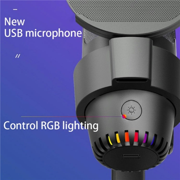 ME9 USB Microphone ENC Noise Reduction Desktop Microphone With RGB Light(Black) - Microphone by PMC Jewellery | Online Shopping South Africa | PMC Jewellery | Buy Now Pay Later Mobicred