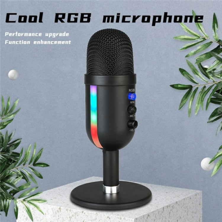 MU2000 Professional Desktop Cardioid Condenser Microphone With RGB Light - Microphone by PMC Jewellery | Online Shopping South Africa | PMC Jewellery | Buy Now Pay Later Mobicred