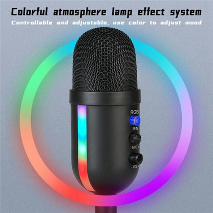 MU2000 Professional Desktop Cardioid Condenser Microphone With RGB Light - Microphone by PMC Jewellery | Online Shopping South Africa | PMC Jewellery | Buy Now Pay Later Mobicred