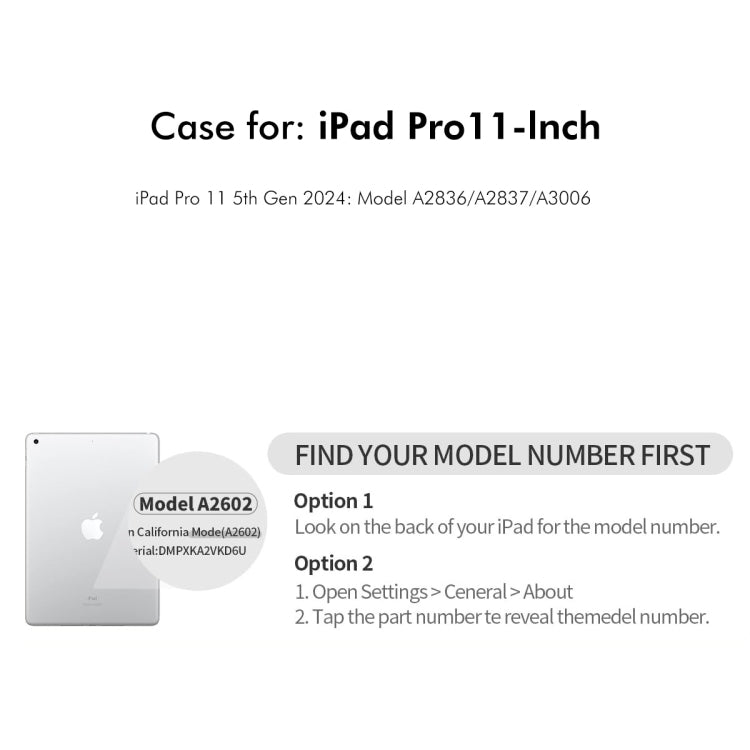 For iPad Pro 11 2024 ENKAY 360 Rotation TPU Leather Smart Tablet Case with Pen Slot(Light Blue) - free shipping - PMc TechLife - Order now!