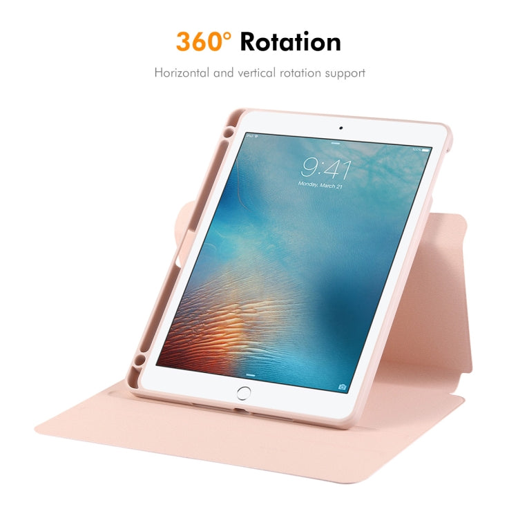 For iPad Air / Air 2 / 9.7 2017 / 2018 ENKAY 360 Rotation TPU Leather Smart Tablet Case with Pen Slot(Grey) - free shipping - PMc TechLife - Order now!