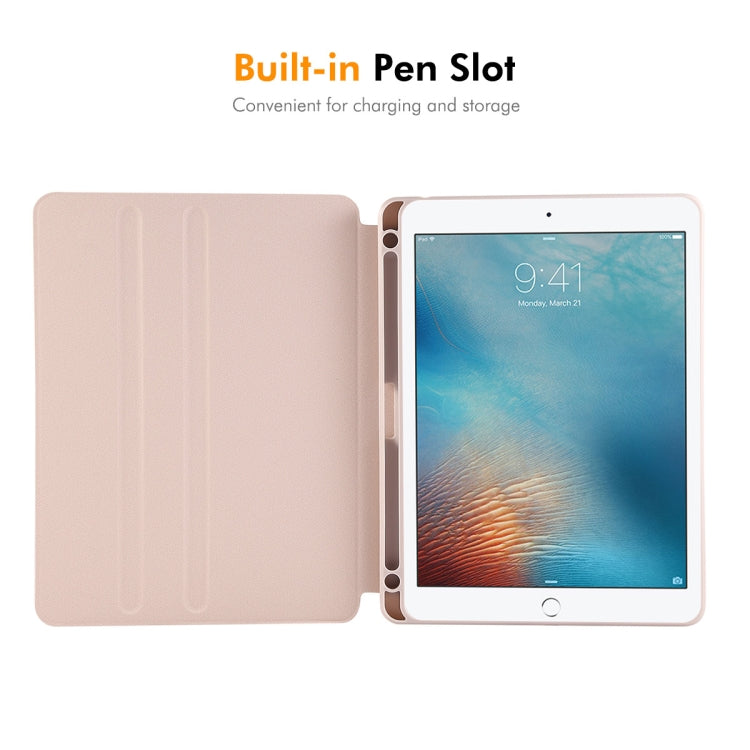 For iPad Air / Air 2 / 9.7 2017 / 2018 ENKAY 360 Rotation TPU Leather Smart Tablet Case with Pen Slot(Light Blue) - free shipping - PMc TechLife - Order now!