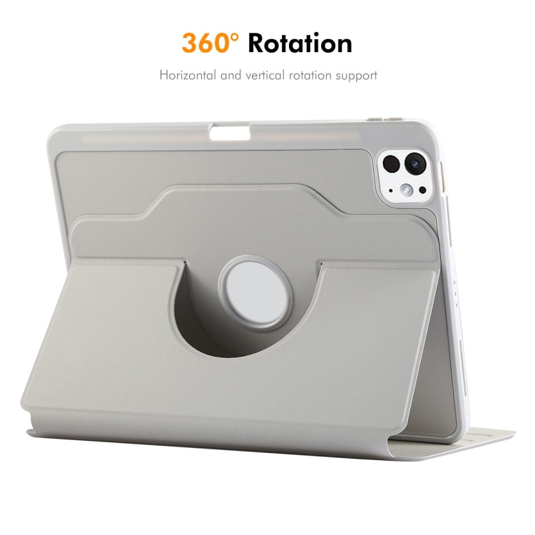 For iPad Air 11 2024 / 2025 / Air 10.9 2022 ENKAY 360 Rotation TPU Leather Smart Tablet Case with Pen Slot(Beige) - free shipping - PMc TechLife - Order now!