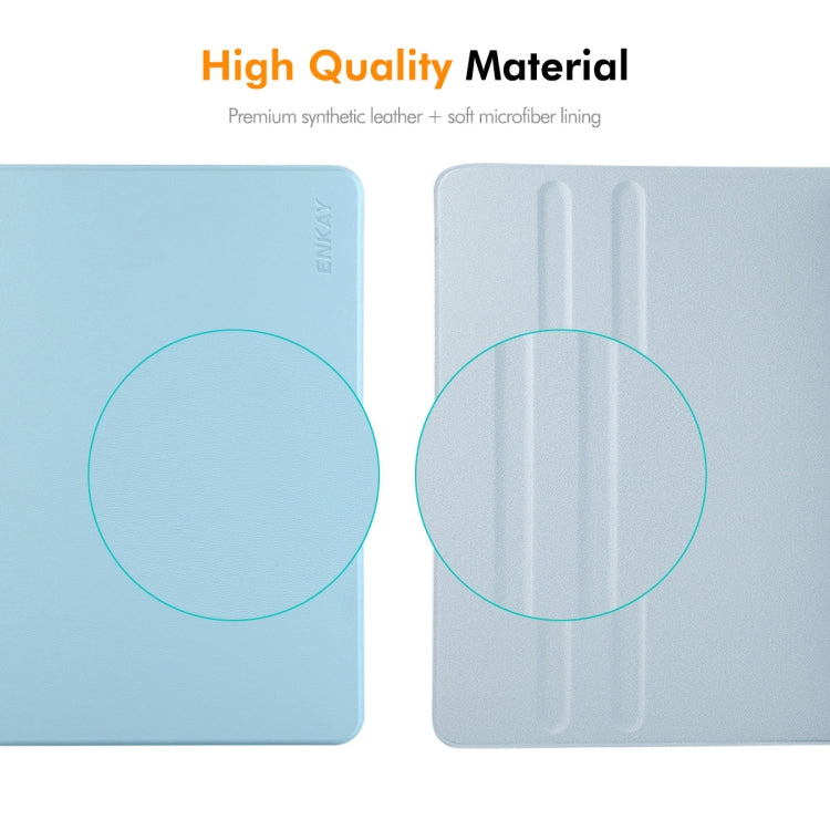 For iPad Air 10.5 / Pro 10.5 / 10.2 ENKAY 360 Rotation TPU Leather Smart Tablet Case with Pen Slot(Pink) - free shipping - PMc TechLife - Order now!