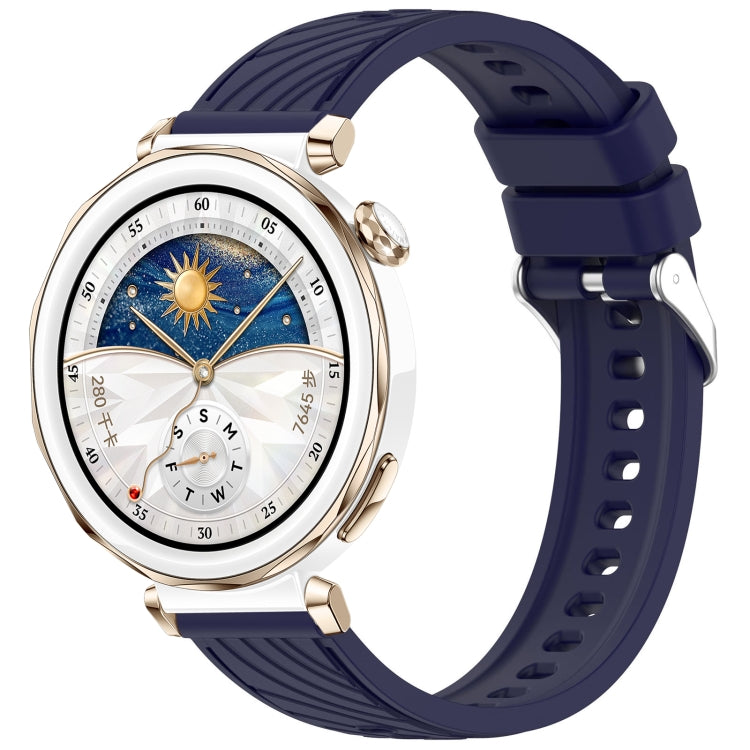 For Huawei Watch GT 5 Pro 42mm Line Texture Quick Release Silicone Watch Band(Original Blue) - Watch Bands by PMC TechLife | Online Shopping South Africa | PMC TechLife | Buy Now Pay Later Mobicred