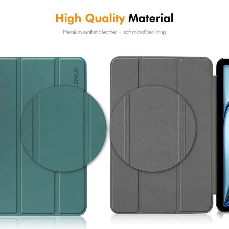 For Xiaomi Pad 7 / 7 Pro 11.2 ENKAY Tri-fold Custer Texture Leather Smart Tablet Case(Light Blue) - free shipping - PMc TechLife - Order now!