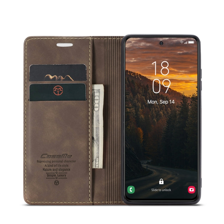 For Samsung Galaxy S24 FE 5G CaseMe 013 Multifunctional Horizontal Flip Leather Phone Case(Coffee) - free shipping - PMC Jewellery - Order now!