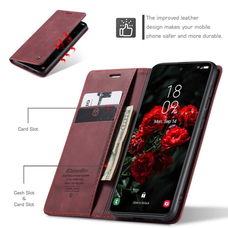 For Samsung Galaxy S24 FE 5G CaseMe 013 Multifunctional Horizontal Flip Leather Phone Case(Red) - Galaxy S24 FE 5G Cases by CaseMe | Online Shopping South Africa | PMC Jewellery | Buy Now Pay Later Mobicred