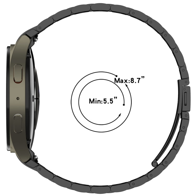 For Samsung Galaxy Watch 6  40 / 44mm Three Beads Button Quick Release Metal Watch Band(Rose Gold) - free shipping - PMC TechLife - Order now!
