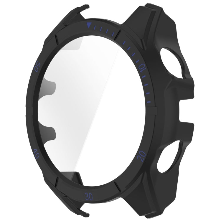 For Garmin Fenix 8 AMOLED 51mm Tempered Glass Film Integrated PC Watch Case(Black Blue) - free shipping - PMC TechLife - Order now!