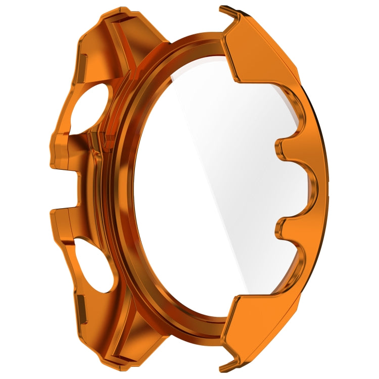 For Garmin Fenix 8 AMOLED 47mm Tempered Glass Film Integrated PC Watch Case(Orange Green) - free shipping - PMC TechLife - Order now!