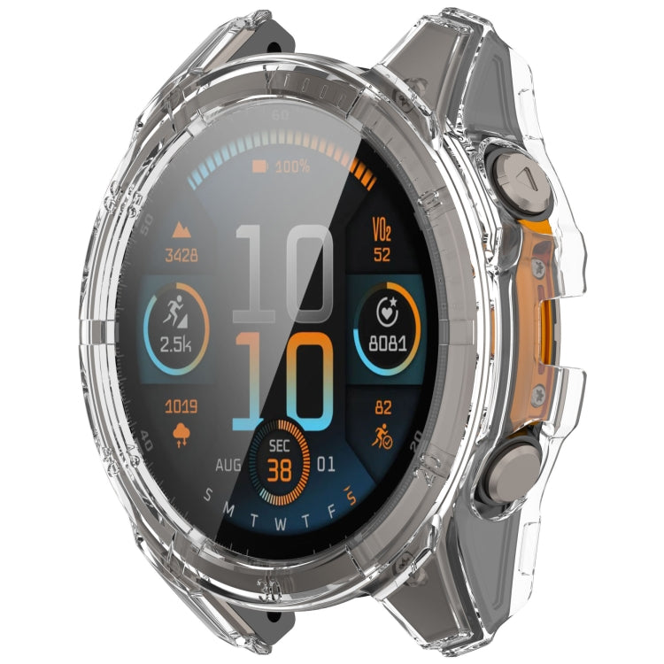 For Garmin Fenix 8 AMOLED 47mm Tempered Glass Film Integrated PC Watch Case(Transparent) - free shipping - PMC TechLife - Order now!