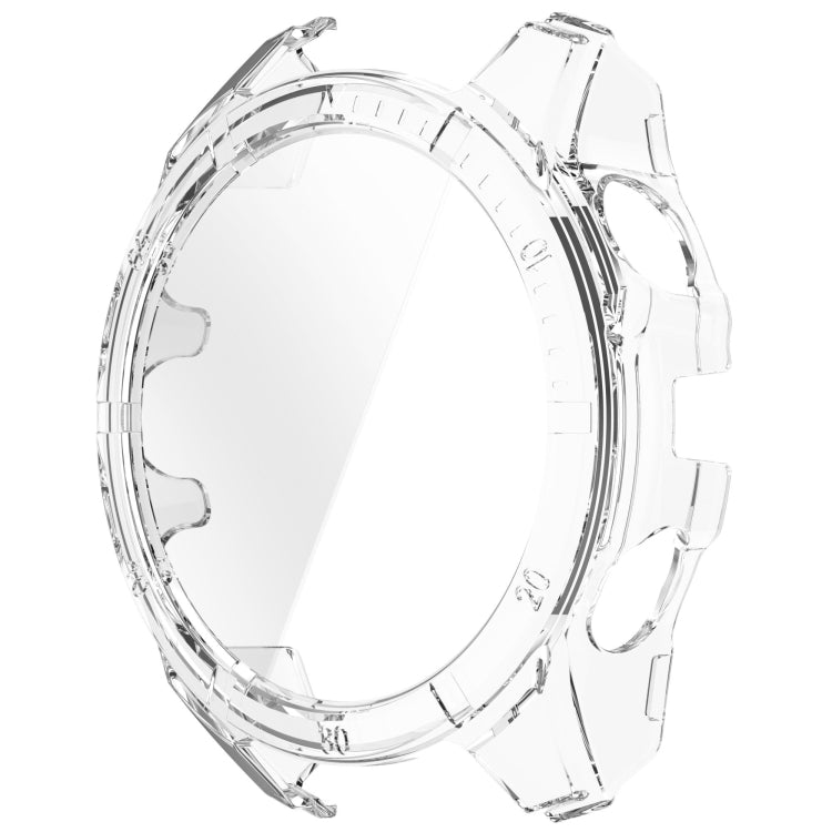 For Garmin Fenix 8 AMOLED 43mm Tempered Glass Film Integrated PC Watch Case(Transparent) - free shipping - PMC TechLife - Order now!