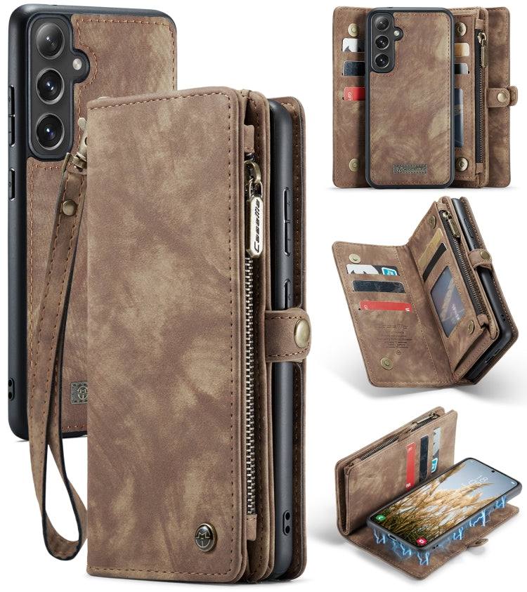 For Samsung Galaxy S24 FE 5G CaseMe 008 Detachable Multifunctional Leather Phone Case(Brown) - free shipping - PMC Jewellery - Order now!