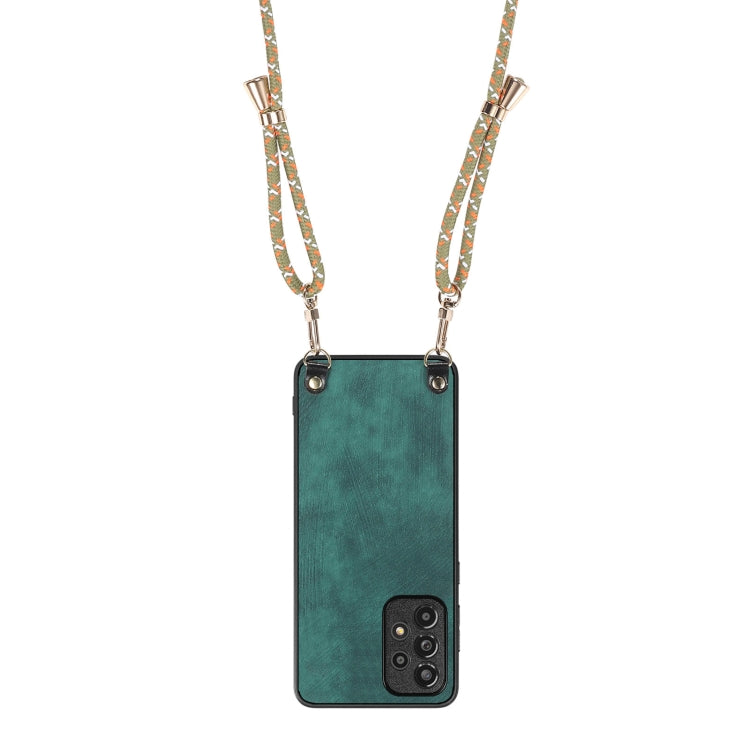For Samsung Galaxy S25 Ultra 5G Vintage Leather PC Back Cover Phone Case with Crossbody Strap(Green) - Galaxy S25 Ultra 5G Cases by PMC Jewellery | Online Shopping South Africa | PMC Jewellery | Buy Now Pay Later Mobicred