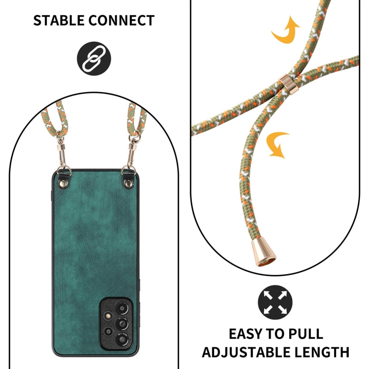 For Samsung Galaxy S25 Ultra 5G Vintage Leather PC Back Cover Phone Case with Crossbody Strap(Green) - Galaxy S25 Ultra 5G Cases by PMC Jewellery | Online Shopping South Africa | PMC Jewellery | Buy Now Pay Later Mobicred