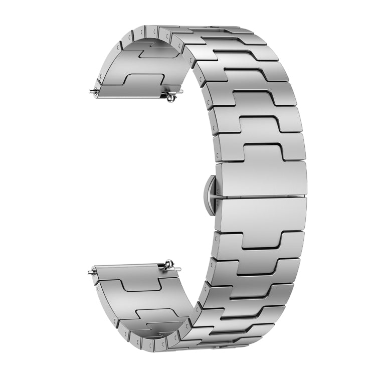 For Amazfit Bip 5 / GTR 4 / GTR 3 Titanium Alloy Metal 22mm Watch Band(Silver) - free shipping - PMc TechLife - Order now!