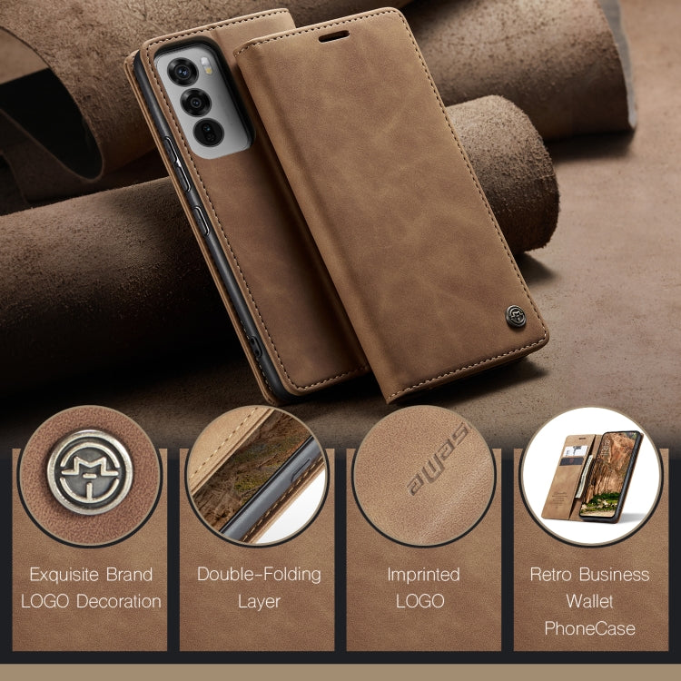 For OPPO Reno12 5G Global CaseMe 013 Multifunctional Horizontal Flip Leather Phone Case(Brown) - Reno12 Cases by CaseMe | Online Shopping South Africa | PMC Jewellery | Buy Now Pay Later Mobicred