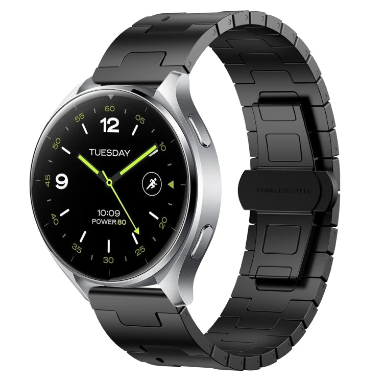 For Xiaomi Watch 2 Titanium Alloy 22mm Metal Watch Band(Black) - Watch Bands by PMc TechLife | Online Shopping South Africa | PMc TechLife | Buy Now Pay Later Mobicred