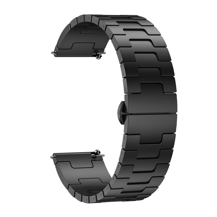 For Xiaomi Watch S1 Titanium Alloy 22mm Metal Watch Band(Black) - Watch Bands by PMc TechLife | Online Shopping South Africa | PMc TechLife | Buy Now Pay Later Mobicred