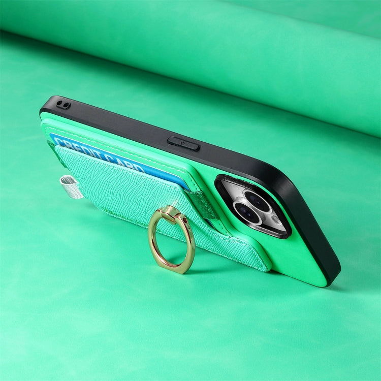 For Samsung Galaxy S25+ 5G Retro Cross Leather Ring Horizontal Insert Card Bag MagSafe Phone Case(Green) - Galaxy S25+ 5G Cases by PMC Jewellery | Online Shopping South Africa | PMC Jewellery | Buy Now Pay Later Mobicred