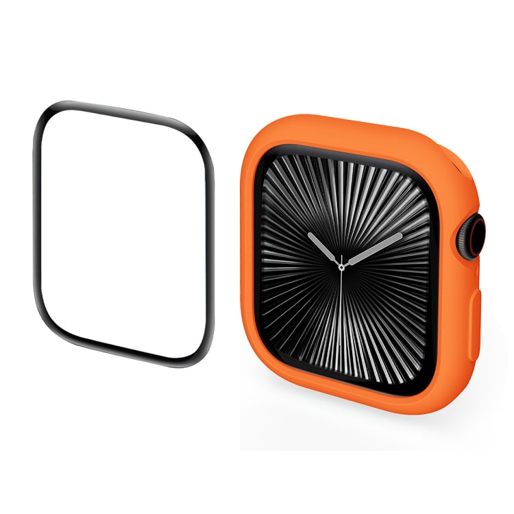 For Apple Watch Series 10 42mm ENKAY Hat-Prince 2 in 1 Candy Color TPU Watch Case with Full Coverage PMMA Soft Film(Orange) - free shipping - PMc TechLife - Order now!