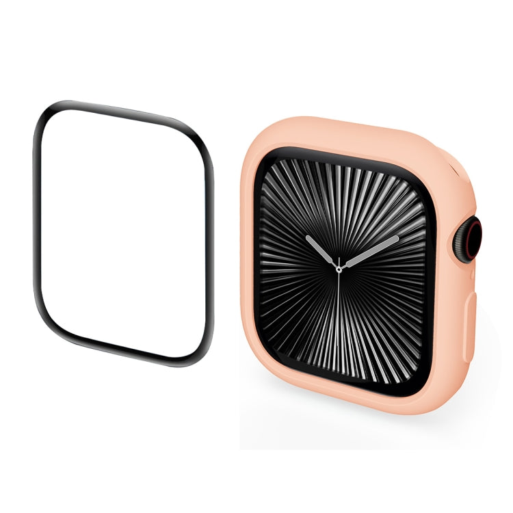 For Apple Watch Series 10 42mm ENKAY Hat-Prince 2 in 1 Candy Color TPU Watch Case with Full Coverage PMMA Soft Film(Pink) - free shipping - PMc TechLife - Order now!