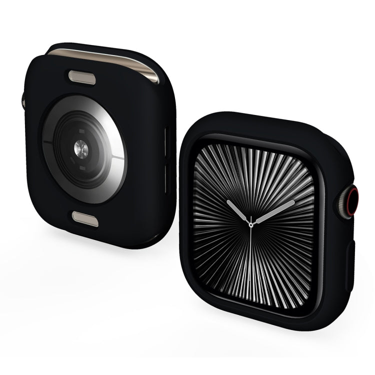 For Apple Watch Series 10 42mm ENKAY Hat-Prince 2 in 1 Candy Color TPU Watch Case with Full Coverage PMMA Soft Film(Black) - free shipping - PMc TechLife - Order now!