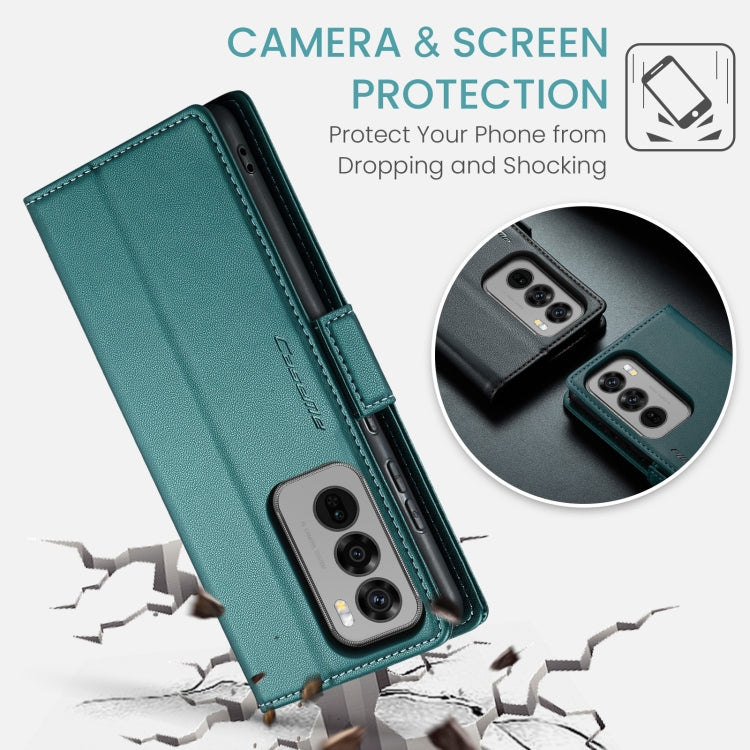 For OPPO Reno12 Pro 5G Global CaseMe 023 Butterfly Buckle Litchi Texture RFID Anti-theft Leather Phone Case(Green) - Reno12 Pro Cases by CaseMe | Online Shopping South Africa | PMC Jewellery | Buy Now Pay Later Mobicred