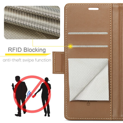 For OPPO Reno12 Pro 5G Global CaseMe 023 Butterfly Buckle Litchi Texture RFID Anti-theft Leather Phone Case(Brown) - Reno12 Pro Cases by CaseMe | Online Shopping South Africa | PMC Jewellery | Buy Now Pay Later Mobicred