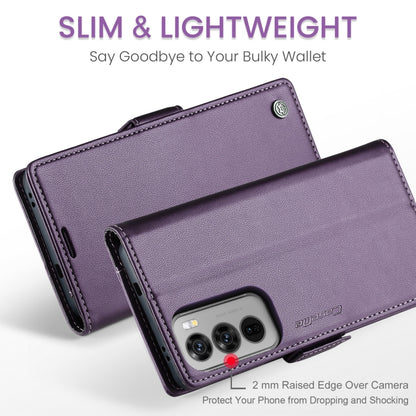 For OPPO Reno12 Pro 5G Global CaseMe 023 Butterfly Buckle Litchi Texture RFID Anti-theft Leather Phone Case(Purple) - Reno12 Pro Cases by CaseMe | Online Shopping South Africa | PMC Jewellery | Buy Now Pay Later Mobicred