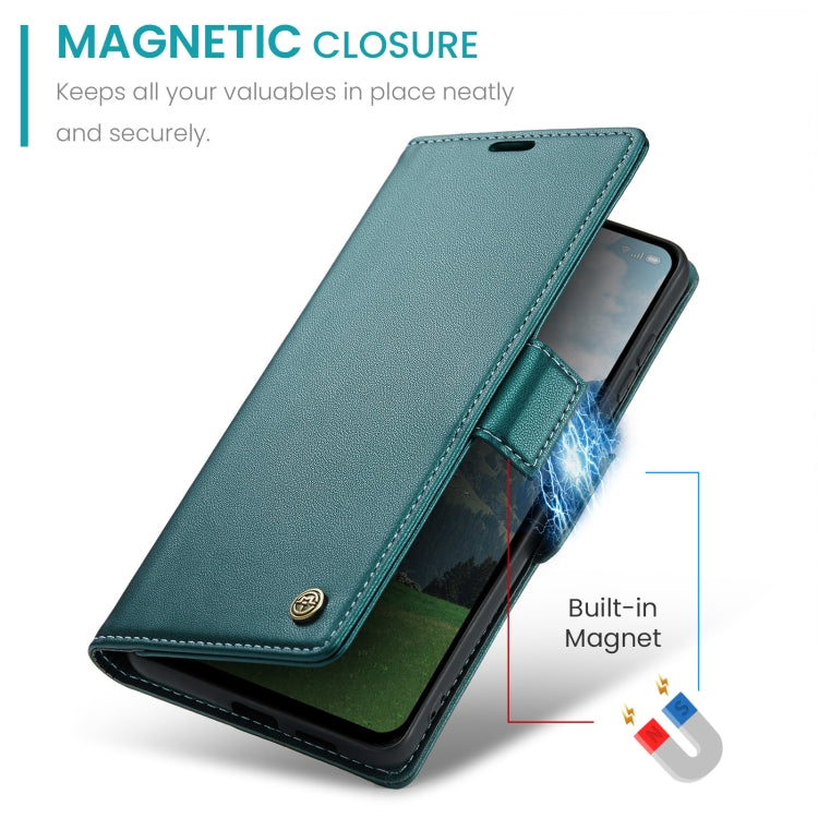 For OPPO Reno12 F /12 FS 5G CaseMe 023 Butterfly Buckle Litchi Texture RFID Anti-theft Leather Phone Case(Green) - Reno12 F Cases by CaseMe | Online Shopping South Africa | PMC Jewellery | Buy Now Pay Later Mobicred