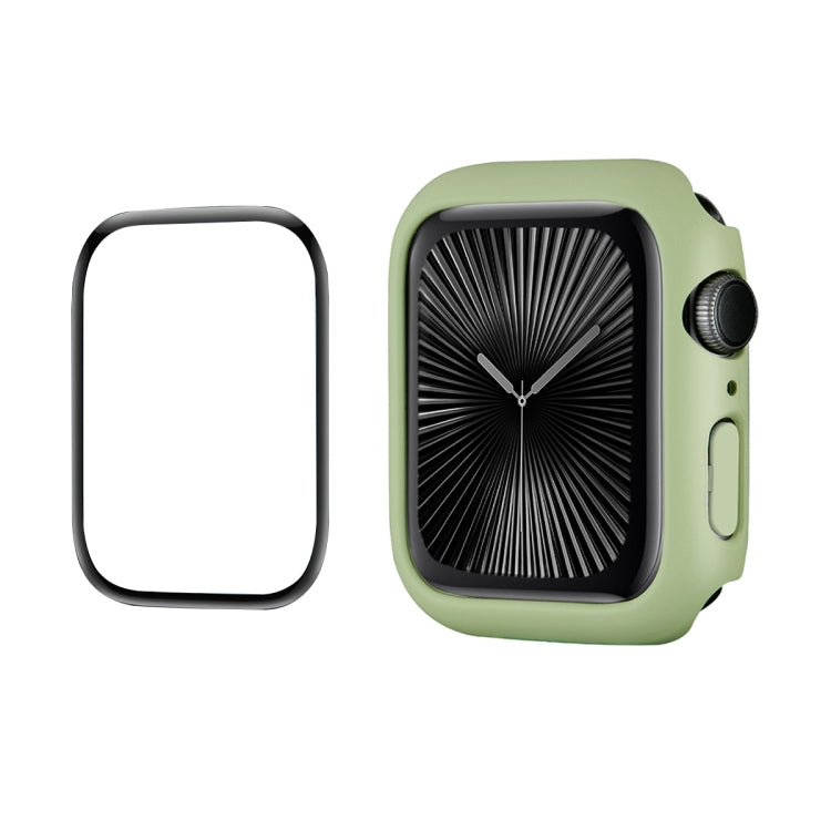 For Apple Watch Series 10 46mm ENKAY Hat-Prince 2 in 1 Solid Color PC Watch Case with Full Coverage PMMA Soft Film(Light Green) - free shipping - PMc TechLife - Order now!