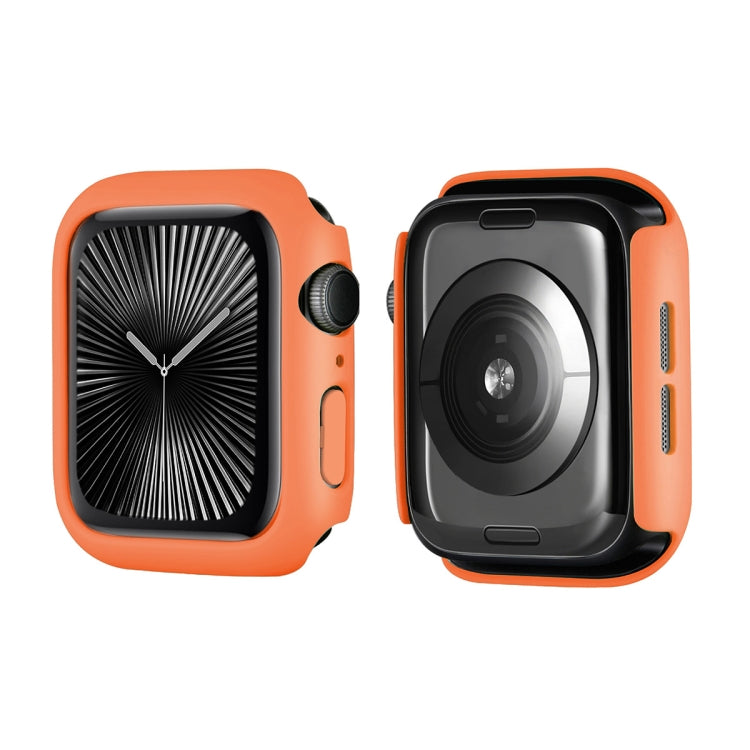 For Apple Watch Series 10 46mm ENKAY Hat-Prince 2 in 1 Solid Color PC Watch Case with Full Coverage PMMA Soft Film(Orange) - free shipping - PMc TechLife - Order now!