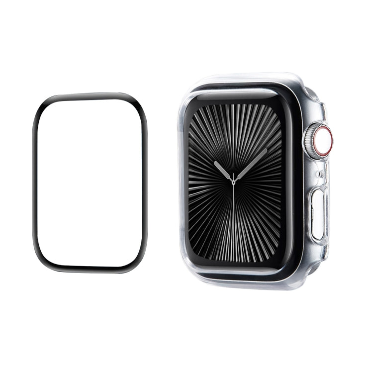 For Apple Watch Series 10 46mm ENKAY Hat-Prince 2 in 1 Solid Color PC Watch Case with Full Coverage PMMA Soft Film(Transparent) - free shipping - PMc TechLife - Order now!