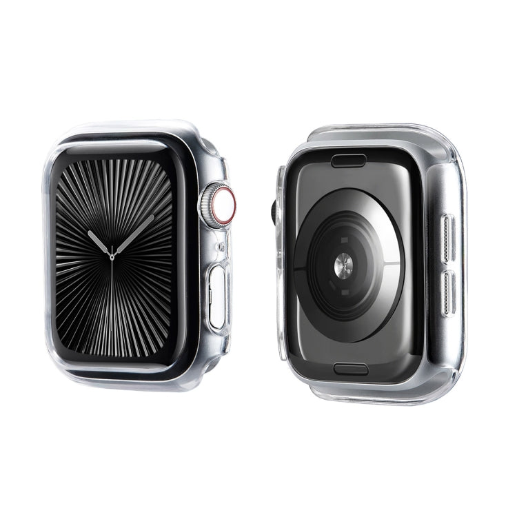 For Apple Watch Series 10 46mm ENKAY Hat-Prince 2 in 1 Solid Color PC Watch Case with Full Coverage PMMA Soft Film(Transparent) - free shipping - PMc TechLife - Order now!