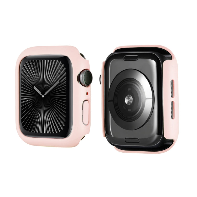 For Apple Watch Series 10 42mm ENKAY Hat-Prince 2 in 1 Solid Color PC Watch Case with Full Coverage PMMA Soft Film(Pink) - free shipping - PMc TechLife - Order now!