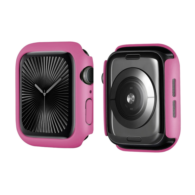 For Apple Watch Series 10 42mm ENKAY Hat-Prince 2 in 1 Solid Color PC Watch Case with Full Coverage PMMA Soft Film(Rose) - free shipping - PMc TechLife - Order now!