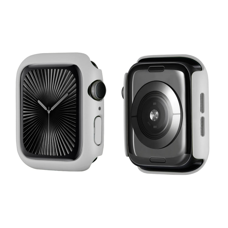 For Apple Watch Series 10 42mm ENKAY Hat-Prince 2 in 1 Solid Color PC Watch Case with Full Coverage PMMA Soft Film(Light Grey) - free shipping - PMc TechLife - Order now!