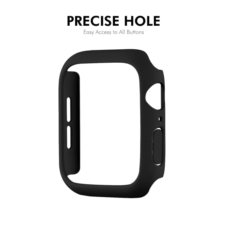 For Apple Watch Series 10 42mm ENKAY Hat-Prince 2 in 1 Solid Color PC Watch Case with Full Coverage PMMA Soft Film(Dark Blue) - free shipping - PMc TechLife - Order now!