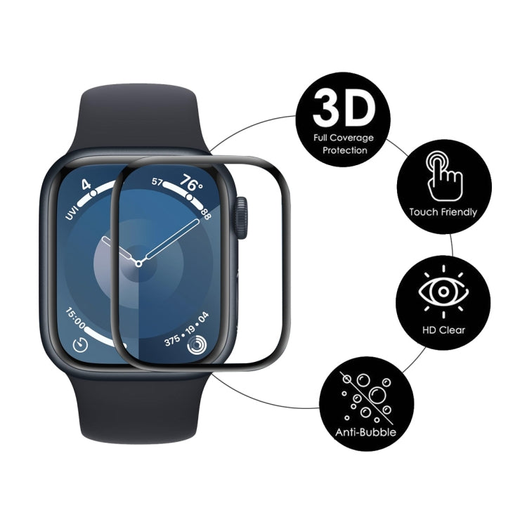 For Apple Watch Series 10 42mm ENKAY Hat-Prince 2 in 1 Solid Color PC Watch Case with Full Coverage PMMA Soft Film(Dark Blue) - free shipping - PMc TechLife - Order now!