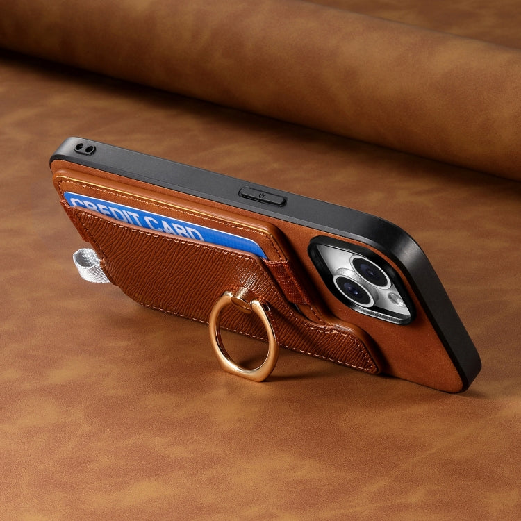 For Huawei Pura 70 Pro Retro Magsafe Cross Leather Ring Holder Card Bag Phone Case(Brown) - free shipping - PMC Jewellery - Order now!
