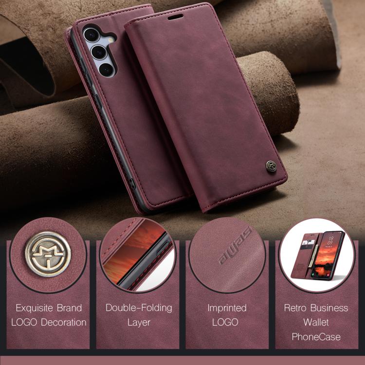For Samsung Galaxy S25 5G CaseMe 013 Multifunctional Horizontal Flip Leather Phone Case(Red) - free shipping - PMC Jewellery - Order now!