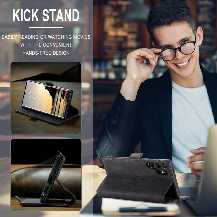 For Samsung Galaxy S25 Ultra 5G CaseMe 013 Multifunctional Horizontal Flip Leather Phone Case(Black) - free shipping - PMC Jewellery - Order now!