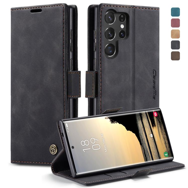 For Samsung Galaxy S25 Ultra 5G CaseMe 013 Multifunctional Horizontal Flip Leather Phone Case(Black) - free shipping - PMC Jewellery - Order now!