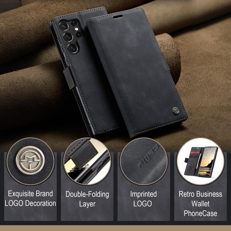For Samsung Galaxy S25 Ultra 5G CaseMe 013 Multifunctional Horizontal Flip Leather Phone Case(Black) - free shipping - PMC Jewellery - Order now!
