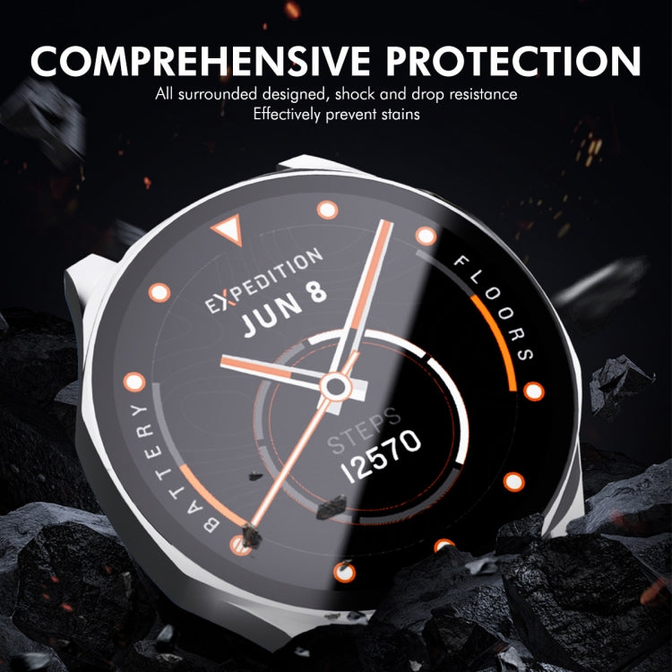 For Huawei Watch GT 5 46mm ENKAY Hat-Prince Tempered Glass Film Integrated PC Watch Case(Silver) - free shipping - PMc TechLife - Order now!