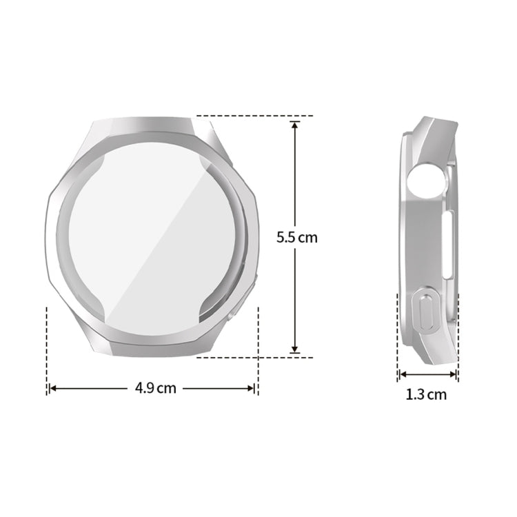 For Huawei Watch GT 5 Pro 46mm ENKAY Hat-Prince Electroplated Soft TPU Watch Case with Screen Film(Silver) - free shipping - PMc TechLife - Order now!