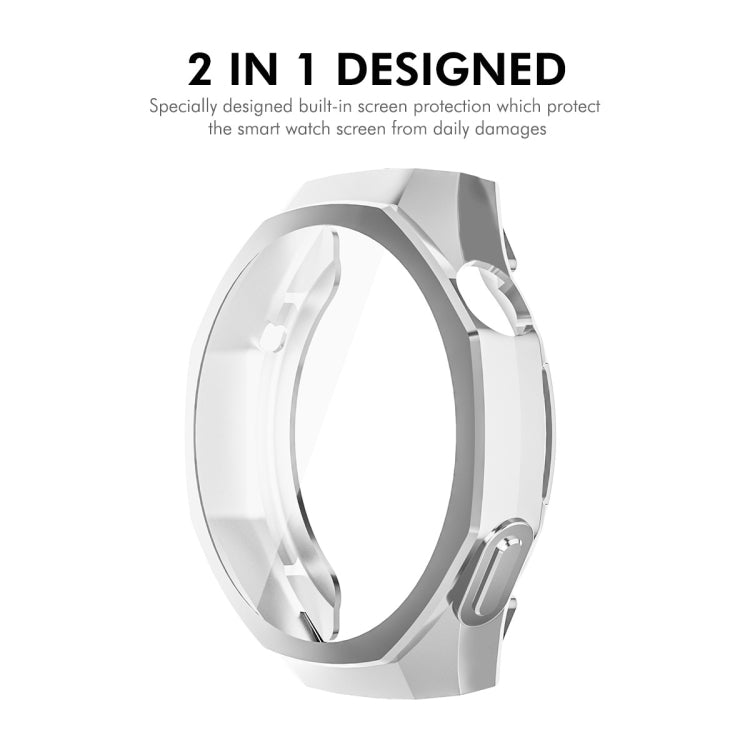For Huawei Watch GT 5 Pro 46mm ENKAY Hat-Prince Electroplated Soft TPU Watch Case with Screen Film(Silver) - free shipping - PMc TechLife - Order now!